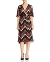 ALICE AND OLIVIA ALICE + OLIVIA LEXA CHEVRON BURNOUT MIDI DRESS,CC809B75523