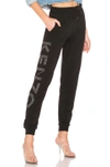 Kenzo Black Logo Cotton Sweatpants In Black