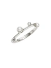 MAJORICA STERLING SILVER & 0.75MM WHITE PEARL RING,0400099415092