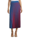 DEREK LAM Pleated Stripe Skirt,0400099279774