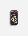 DOLCE & GABBANA IPHONE X COVER WITH RUBBER PATCHES OF THE DESIGNERS,BI2416AU95480995