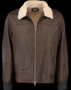 BRUNELLO CUCINELLI Dark Brown Leather Jacket