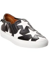 GIVENCHY STAR LEATHER SNEAKER,3594656170400