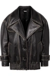 MIU MIU OVERSIZED LEATHER JACKET