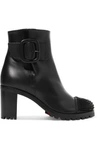 CHRISTIAN LOUBOUTIN OLIVIA SNOW 70 SPIKED LEATHER ANKLE BOOTS