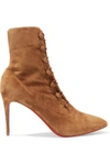 CHRISTIAN LOUBOUTIN FRENCH TUTU 85 SUEDE ANKLE BOOTS