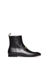 GUCCI JORDAAN BLACK LEATHER ANKLE BOOTS,10697944