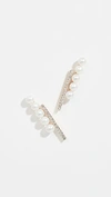 MATEO 14k Diamond and Pearl Bypass Earrings