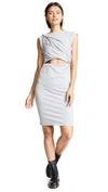 ALEXANDER WANG T Tank Dress with Shoulder Twist and Keyhole