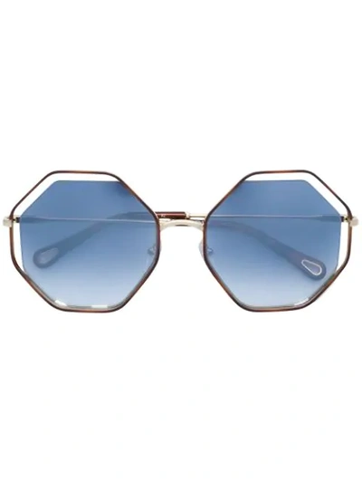 Chloé Tortoiseshell Round-frame Sunglasses In Brown