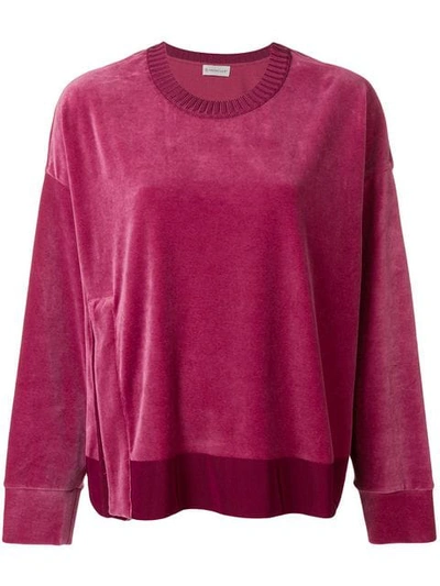 Moncler Logo Sweater In Pink
