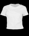 Alexander Wang T Alexanderwang.t White Twist Top T-shirt In 106 Ivory