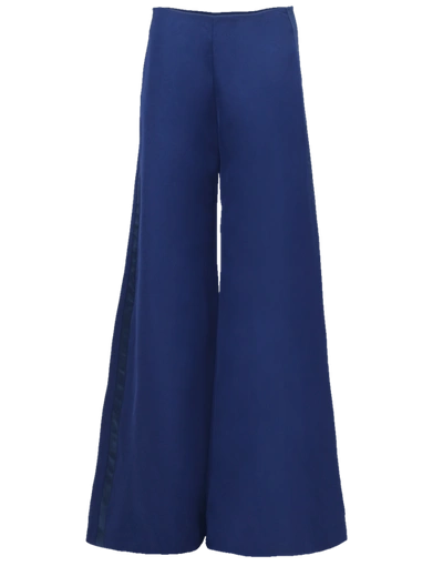 Alexis Mabille Wide Leg Tux Pant In Bleunuit