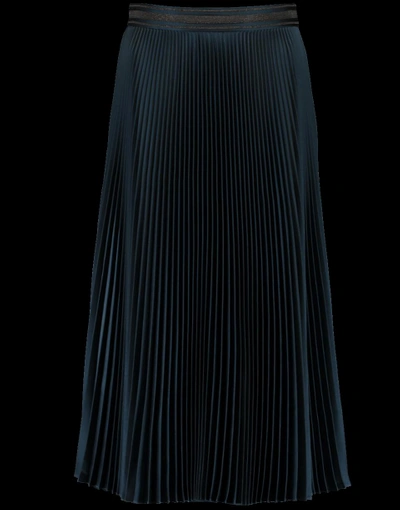 Brunello Cucinelli Metallic Pleated Skirt In Dragonfl