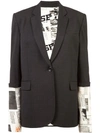 MONSE BOOK PRINT SLEEVES BLAZER