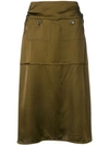 CARVEN CARVEN HIGH-WAISTED MIDI SKIRT - GREEN