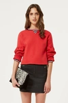 REBECCA MINKOFF Red Stripped Sweatshirt | Red Jewel Sweatshirt | Rebecca Minkoff