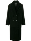 INÈS & MARÉCHAL INÈS & MARÉCHAL DOUBLE BREASTED SHEARLING COAT - BLACK