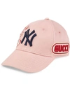 GUCCI GUCCI NY YANKEES™贴花棒球帽 - 粉色