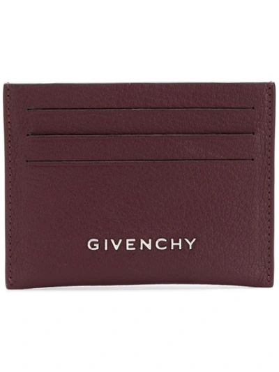 Givenchy Logo山羊皮卡夹 - 红色 In Red