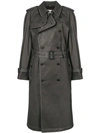 MAISON MARGIELA CONTRAST STITCH TRENCH COAT