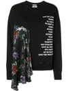 EACH X OTHER FLORAL SCARF DETAILED SWEATSHIRT