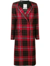 EACH X OTHER EACH X OTHER TARTAN PLAID COAT - RED