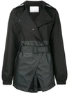 PACO RABANNE PACO RABANNE FITTED DOUBLE BREASTED COAT - BLACK