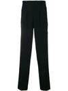 Helmut Lang Elasticated Tailored Trousers In Black White