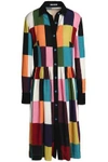 HOUSE OF HOLLAND WOMAN colour-BLOCK BRUSHED WOVEN SHIRTDRESS MULTICOLOR,AU 3024088872823834