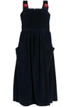 HOUSE OF HOLLAND WOMAN COTTON-CORDUROY MIDI DRESS STORM BLUE,AU 3024088872820766