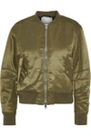 3.1 PHILLIP LIM / フィリップ リム WOMAN LACE-UP SATIN BOMBER JACKET ARMY GREEN,AU 1050808870024