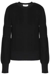 3.1 PHILLIP LIM / フィリップ リム WOMAN GATHERED KNITTED SWEATER BLACK,GB 3616377385185491