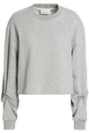 3.1 PHILLIP LIM / フィリップ リム WOMAN BARBELL-EMBELLISHED FRENCH COTTON-TERRY SWEATSHIRT LIGHT GRAY,GB 3024088873139974