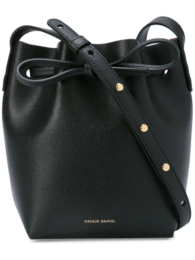 Mansur Gavriel Mini Mini Bucket Bag In Black