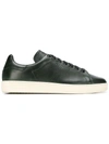 TOM FORD TOM FORD PERFORATED LACE-UP SNEAKERS - GREEN