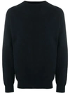 Sunspel Crew Neck Sweater In Blue