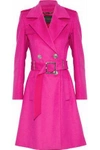 VERSACE VERSACE WOMAN WOOL AND CASHMERE-BLEND TRENCH COAT FUCHSIA,3074457345619023877