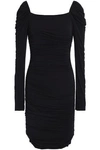 BAILEY44 BAILEY 44 WOMAN RUCHED STRETCH-MODAL JERSEY MINI DRESS BLACK,3074457345619324252