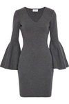 MILLY MILLY WOMAN STRETCH-KNIT MINI DRESS ANTHRACITE,3074457345619317364