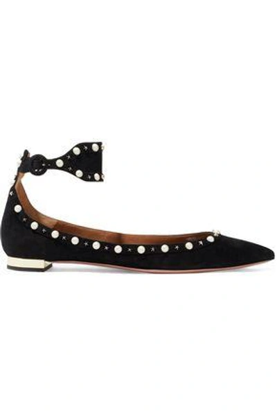 Aquazzura Ballet Flats In Black