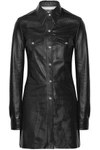 CALVIN KLEIN 205W39NYC CALVIN KLEIN 205W39NYC WOMAN LEATHER SHIRT BLACK,3074457345619351245