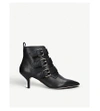 KURT GEIGER RAYA BUCKLED LEATHER ANKLE BOOTS