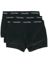 Calvin Klein Underwear 3-pack Stretch Cotton Low-rise Trunks In Black