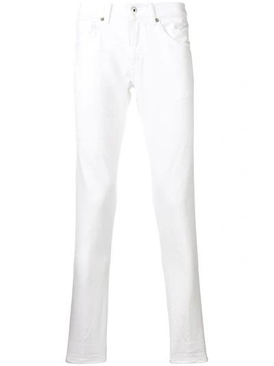 Dondup Low Rise Cropped Skinny Jeans In White