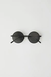 ACNE STUDIOS Round sunglasses black satin/black
