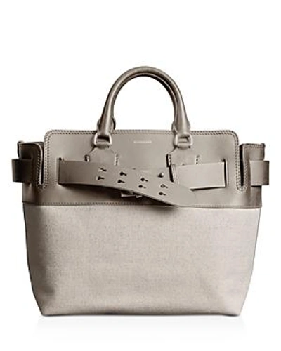 Burberry Medium Canvas & Leather Belt Bag In Grey