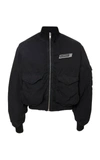 GIVENCHY LOGO-APPLIQUÉD SHELL BOMBER JACKET,BM0030110T