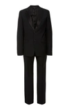 Prada Satin-trimmed Wool-blend Tuxedo In Black