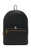 THOM BROWNE PEBBLED LEATHER BACKPACK,MAG126A-00198